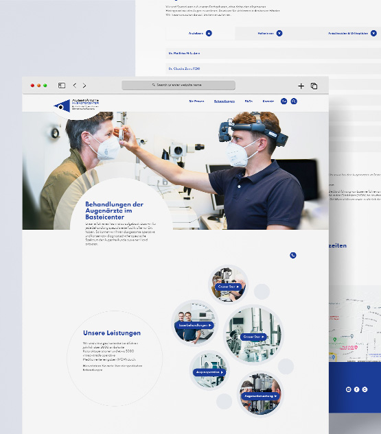 Augenärzte im Basteicenter Webdesigns