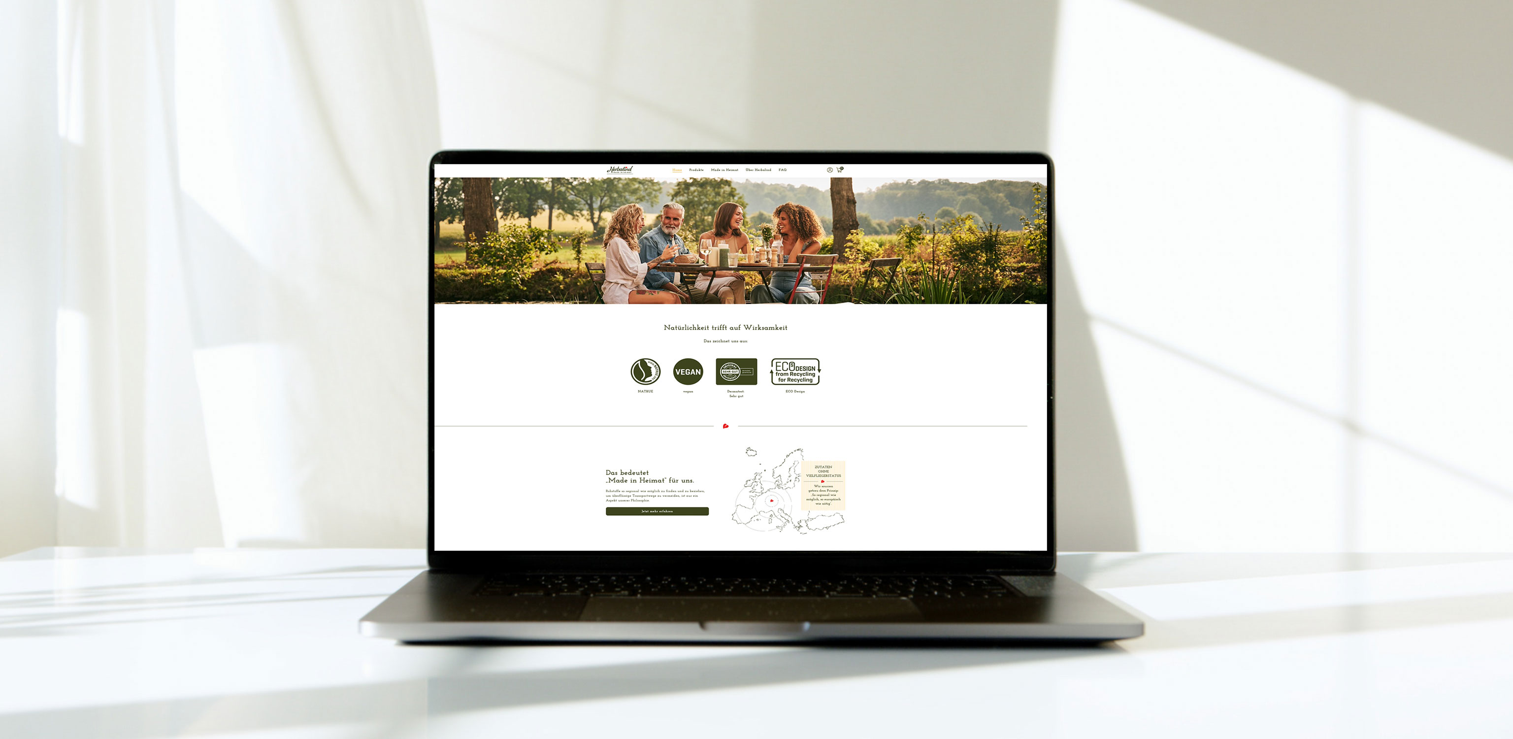 Herbalind Mockup Website