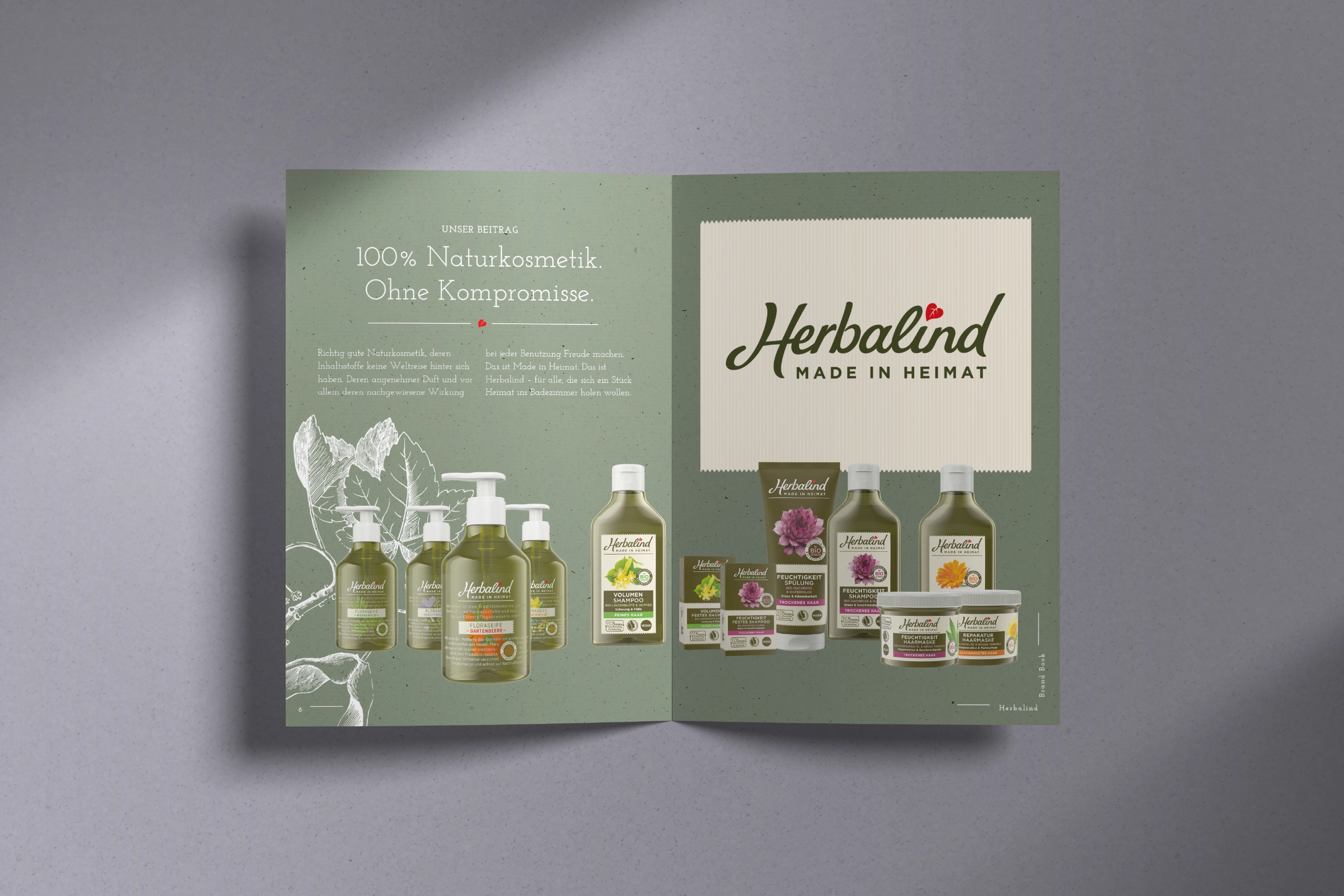 Herbalind Markenentwicklung mit Produktwelt, Logo und Markenclaim „Made in Heimat“