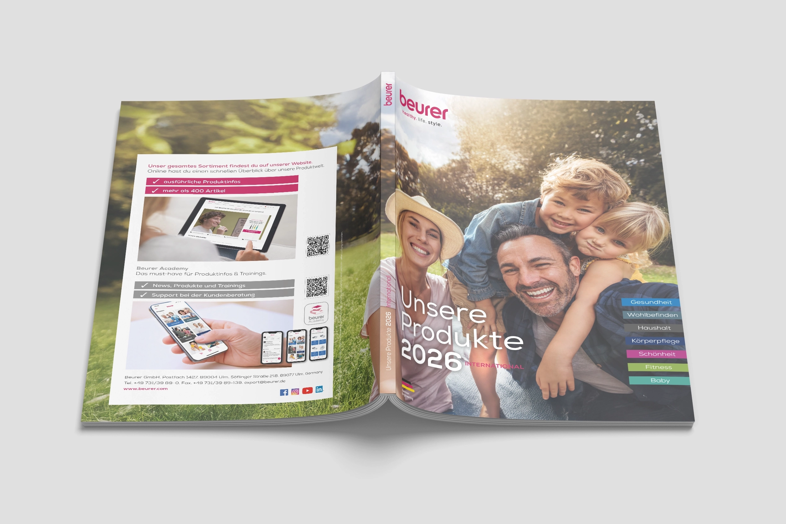 hejrockit-beurer-katalog-m02 Beurer Exportkatalog mit umlaufendem Covermotiv für die Produktwelt 2026