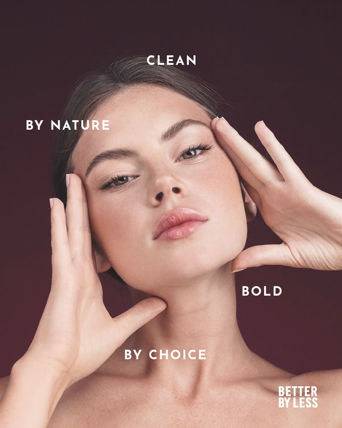 Better by Less Online Ads und Social Media mit Beauty-Motiv und Markenbotschaft