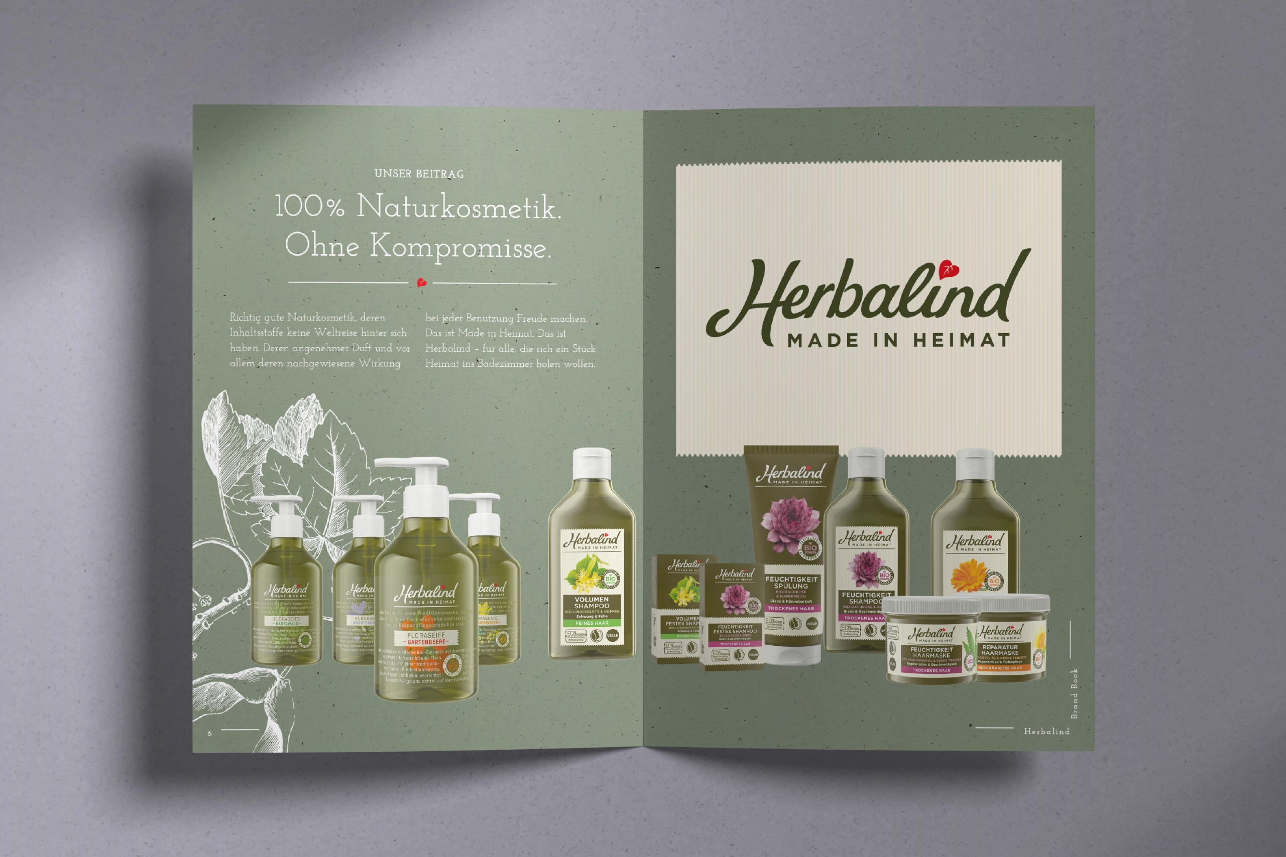 Herbalind Markenentwicklung mit Produktwelt, Logo und Markenclaim „Made in Heimat“