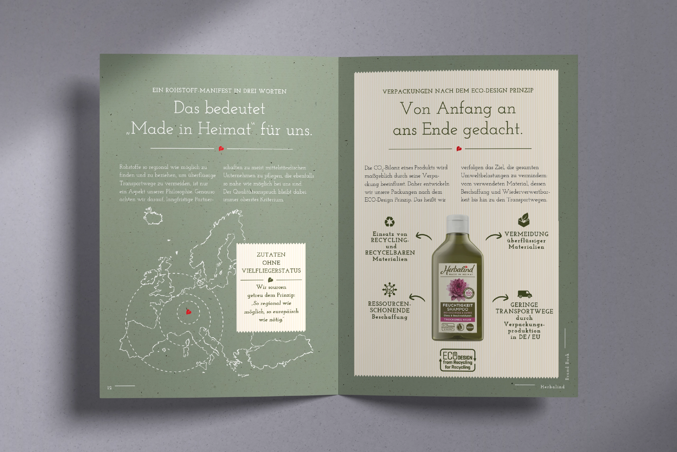 Herbalind Markenentwicklung mit Made-in-Heimat-Manifest und Eco-Design-Prinzip für Verpackungen