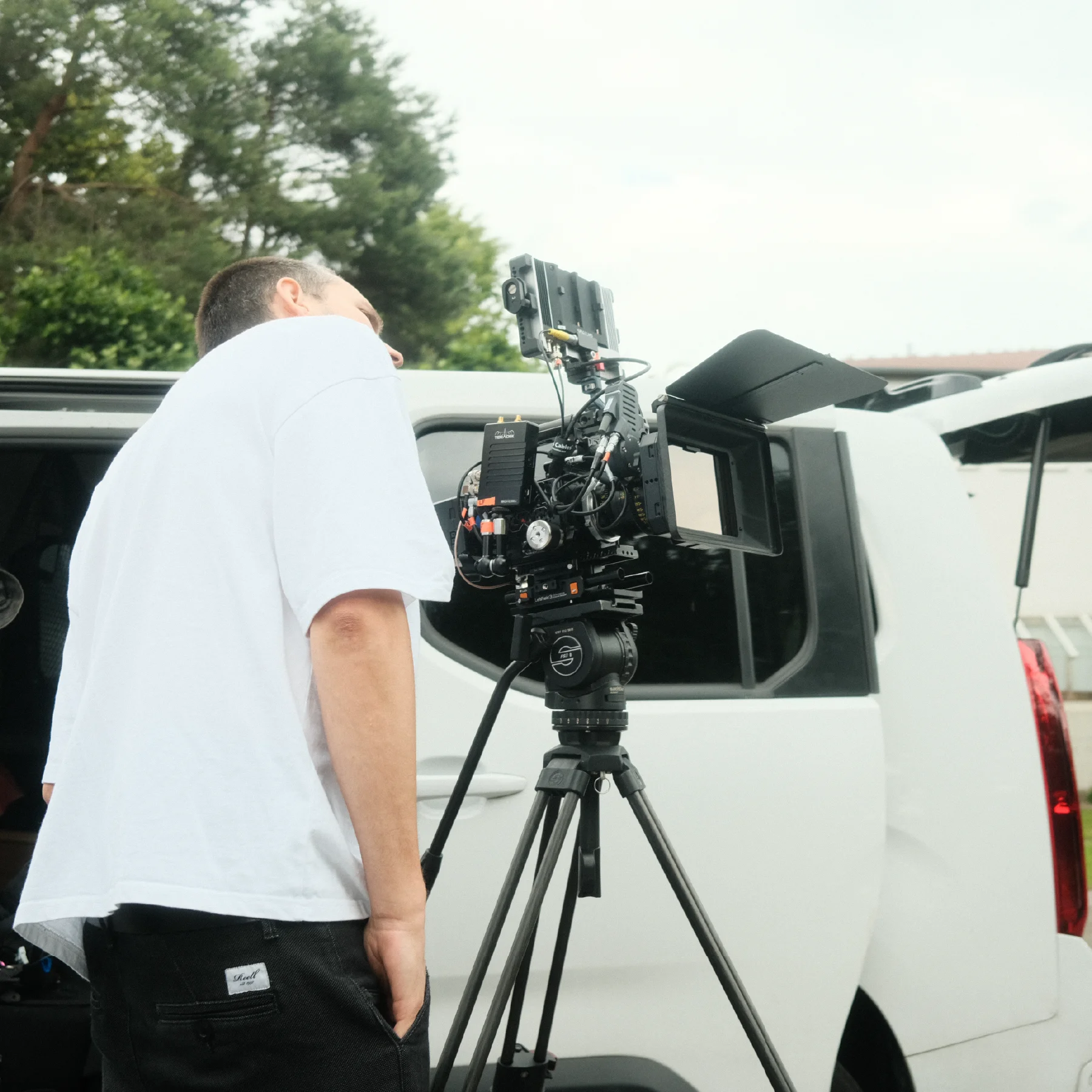 Kamera-Setup beim Dreh der internationalen Müller Schulstart-Kampagne