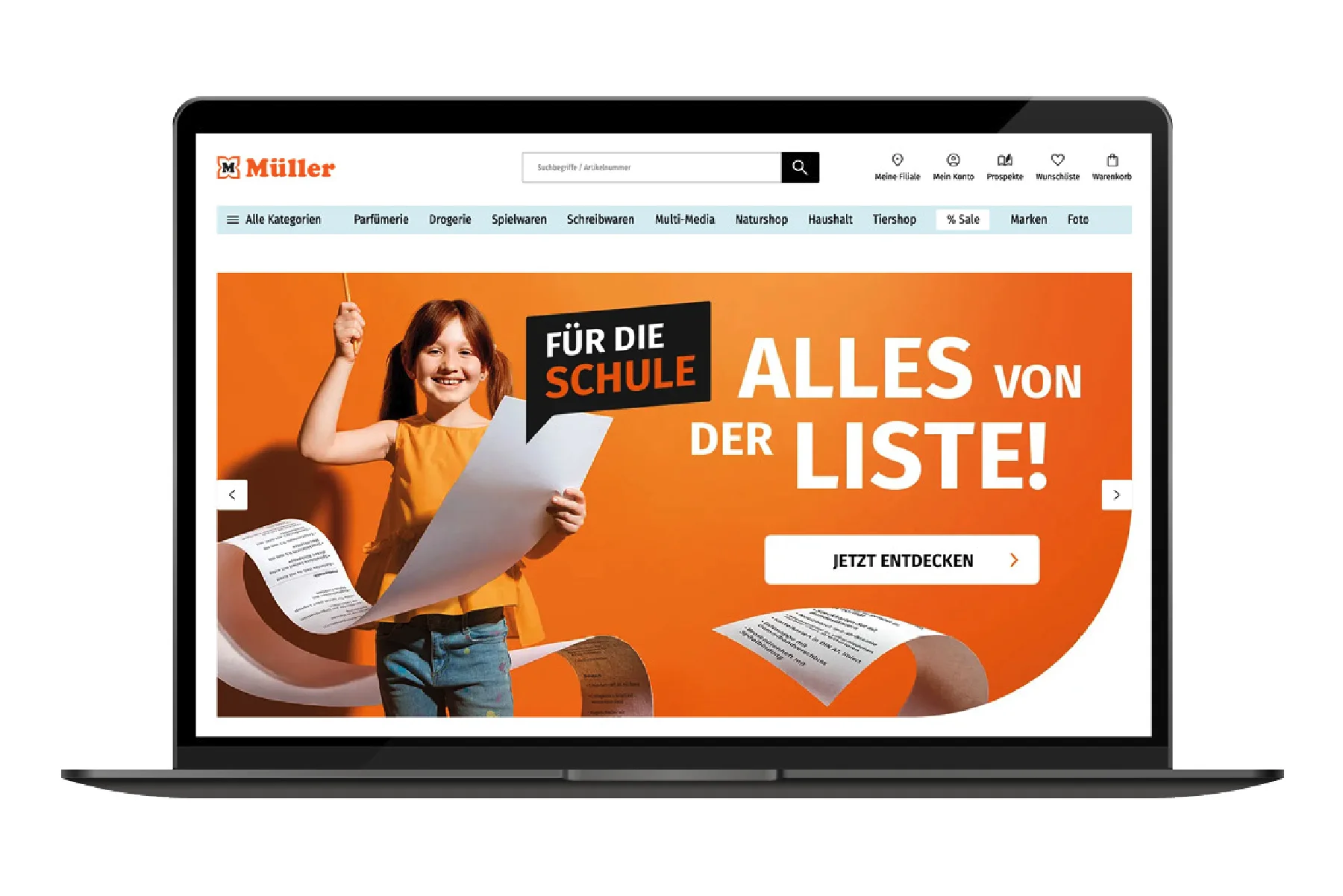 hejrockit-mueller-kampagnenentwicklung-m06 Müller internationale Kampagnenentwicklung mit Schulstart-Banner im Webshop